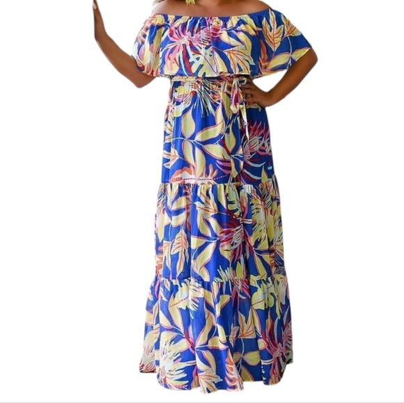 Perfectly Priscilla Sweet Like Summer Maxi Dress Size 2x - Picture 1 of 4